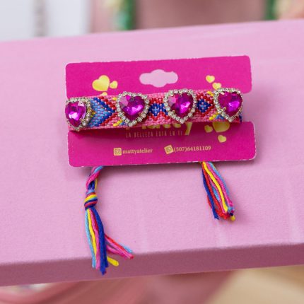 Brazalete Corazones Fucsia