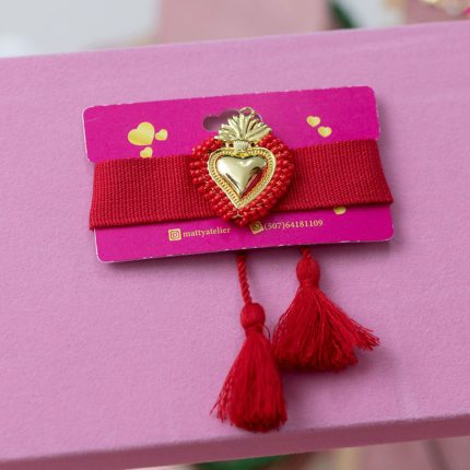 Brazalete  Rojo Tejida